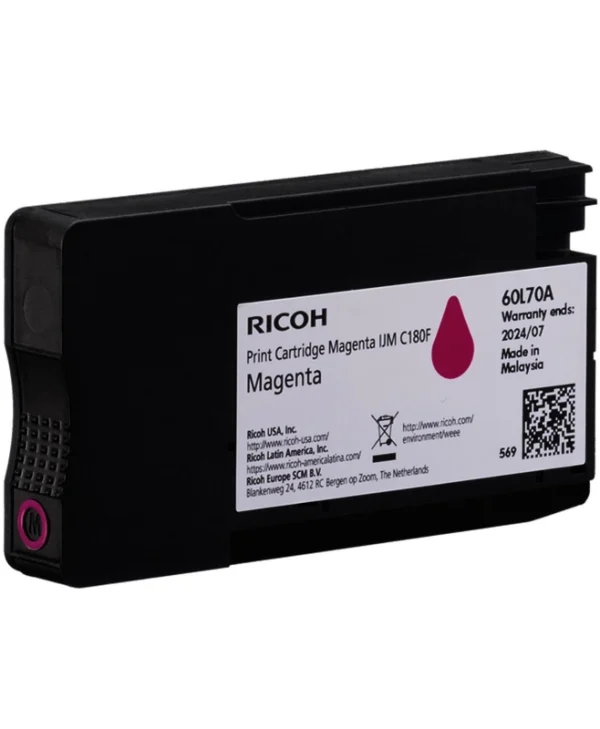 Ricoh Γνήσιο Μελάνι Εκτυπωτή InkJet Ματζέντα (408519)