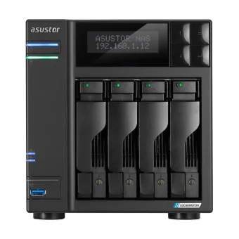 Asustor Lockerstor 4 Gen2 (AS6704T V2) NAS Tower με 4 θέσεις για HDD/M.2/SSD και 2 θύρες Ethernet 90-AS6704TV2-MD30
