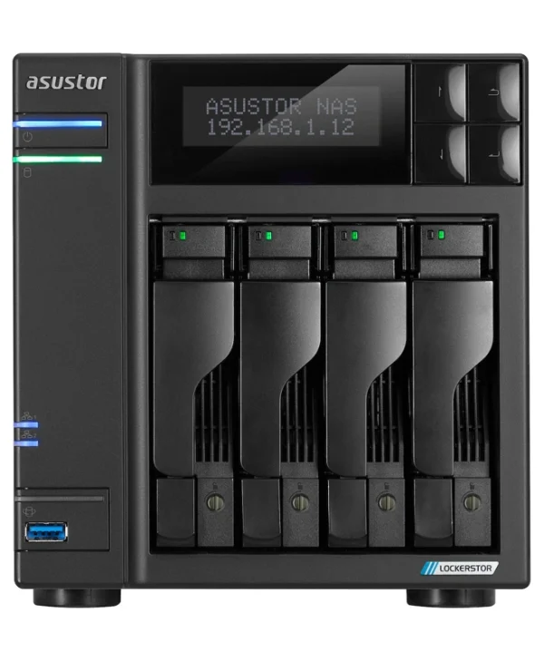 Asustor Lockerstor 4 Gen2 (AS6704T V2) NAS Tower με 4 θέσεις για HDD/M.2/SSD και 2 θύρες Ethernet 90-AS6704TV2-MD30