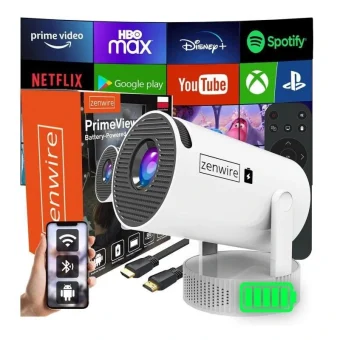 Zenwire K400 Mini Projector LCD με Wi-Fi και Ενσωματωμένα Ηχεία K400