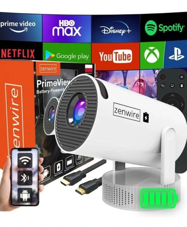 Zenwire K400 Mini Projector LCD με Wi-Fi και Ενσωματωμένα Ηχεία K400