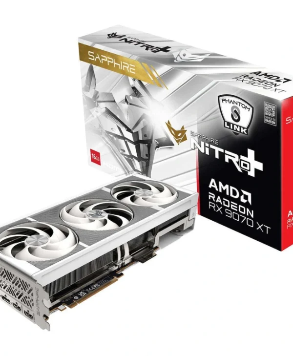 Sapphire Radeon RX 9070 XT 16GB GDDR6 Nitro+ Phantom Link Polar OC Κάρτα Γραφικών 11348-09-20G
