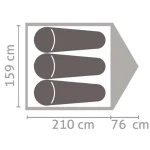 Salewa Atlas Iii Σκηνή Camping Πράσινη 3 Εποχών για 3 Άτομα 742720 - Image 2