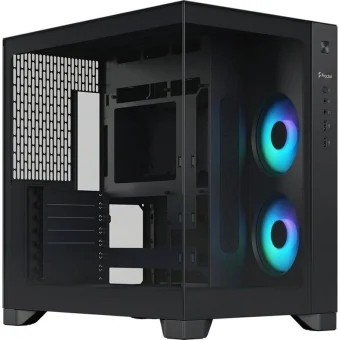 Fractal Design Pop 2 Gaming Midi Tower Κουτί Υπολογιστή με Πλαϊνό Παράθυρο και ARGB Φωτισμό Μαύρο FD-C-POV2A-02