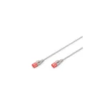 Cat 6 U-utp Slim Patch Cord Patch Cord Transparent Red Connector Easy Identification Category 6 250 Mhz Inner Conductors Copper Cu Grey 2 M Modular Rj45 8/8 Plug DK-1617-020S
