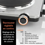 Clatronic EKP 3788 Επιτραπέζια Εστία Εμαγιέ Μονή Inox - Image 4