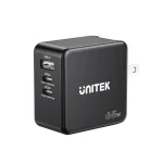 Unitek Φορτιστής Χωρίς Καλώδιο GaN με Θύρα USB-A και 2 Θύρες USB-C 65W Power Delivery Μαύρος (GaN) P1117B - Image 3