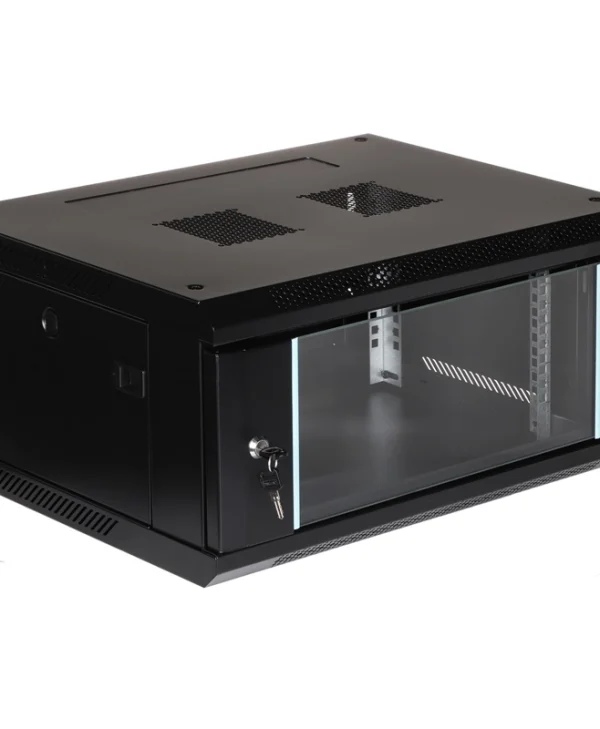 Delta Επιτοίχια Καμπίνα Rack 19U Μαύρο EPRADO-R19-4U/450-BLUE