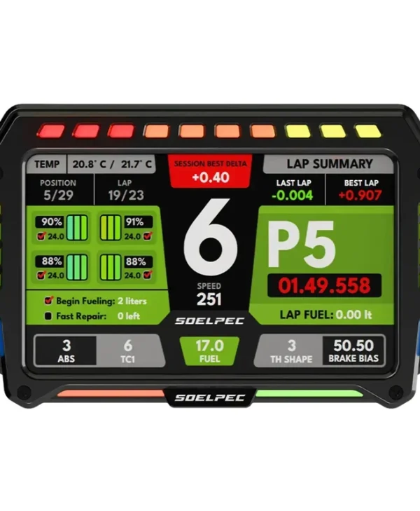 Soelpec Soelpec Xr-7 Screen Touchscreen Racing Simulators Rgb Telemetry Black GAJO-1265