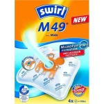 Swirl M49 Σακούλες Σκούπας 4τμχ Συμβατή με Σκούπα Miele 191468