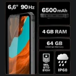 Kruger & Matz DRIVE 11 Single SIM (4/64GB) Ανθεκτικό Smartphone Μαύρο KM05006 - Image 5