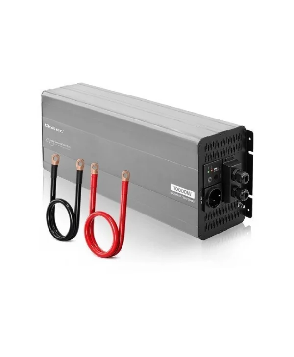 Qoltec Μετατροπέας Τάσης Pure Sine Wave 12v 230v 3000w 6000w Lcd Usb Usb-c Συμβατός Lifepo4 Agm Gel 52695