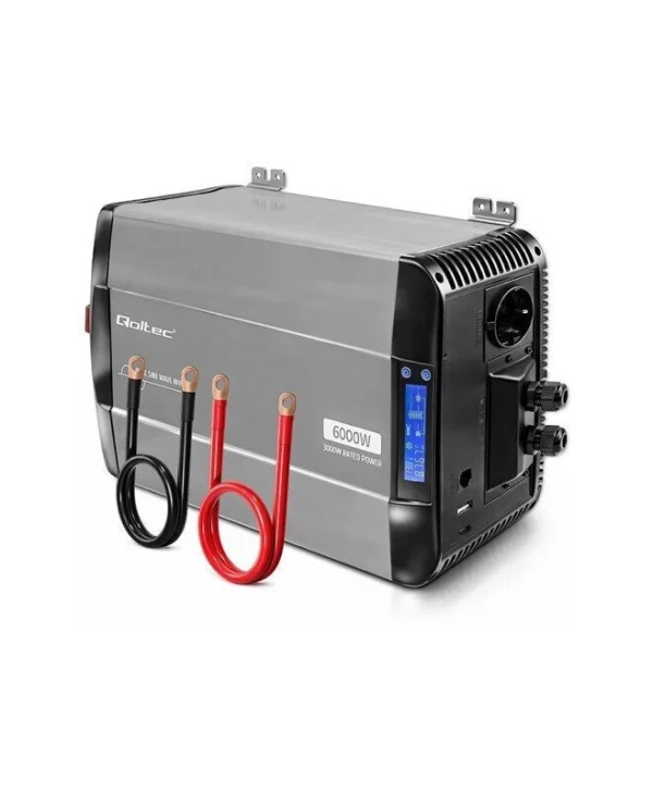 Qoltec Inverter Αυτοκινήτου Καθαρού Ημιτόνου 2000W για Μετατροπή 12V DC σε 230V AC 52693