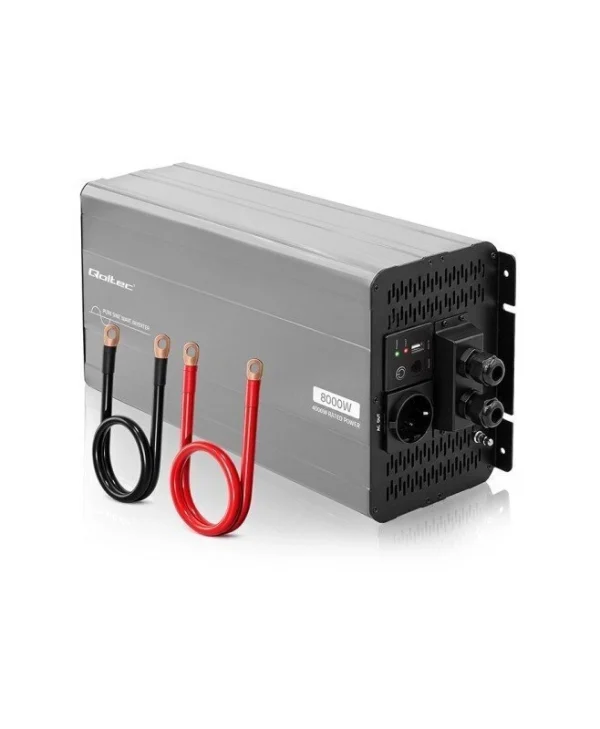 Qoltec Inverter Αυτοκινήτου Καθαρού Ημιτόνου 2500W για Μετατροπή 12V DC σε 230V AC 52694