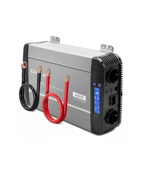 Qoltec Inverter Αυτοκινήτου Καθαρού Ημιτόνου 5000W για Μετατροπή 12V DC σε 230V AC 52697