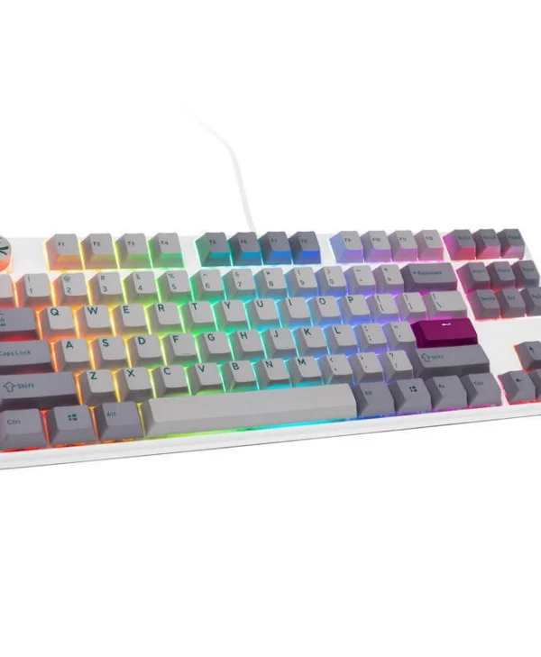 Ducky One 3 Mist Gaming Πληκτρολόγιο Tenkeyless με Cherry MX Blue διακόπτες και RGB φωτισμό (Αγγλικό US) Λευκό 100043090