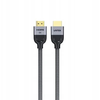 Unitek HDMI 2.1 Ultra High Speed 48Gbps 4K 120Hz HDR VRR Braided Cable HDMI male - HDMI male 10m Μαύρο C11093RGY01-10M