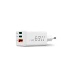 HAMA Φορτιστής Χωρίς Καλώδιο GaN με Θύρα USB-A και 2 Θύρες USB-C 65W Power Delivery Λευκός (00201996) O4047443516565 - Image 3