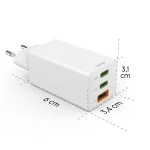 HAMA Φορτιστής Χωρίς Καλώδιο GaN με Θύρα USB-A και 2 Θύρες USB-C 65W Power Delivery Λευκός (00201996) O4047443516565 - Image 8