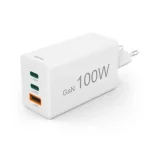 HAMA Φορτιστής Χωρίς Καλώδιο GaN με Θύρα USB-A και 2 Θύρες USB-C 100W Power Delivery Λευκός (201997) 100488552
