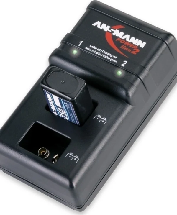 Ansmann Powerline 2 Φορτιστής 2 Μπαταριών Ni-MH/Ni-Cd Μεγέθους 9V 5107043