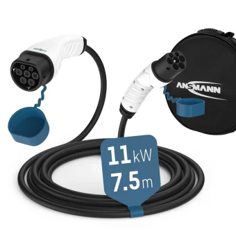 Ansmann Καλώδιο Φόρτισης Τριφασικό 7.5m Type 2 - Type 2 8887929