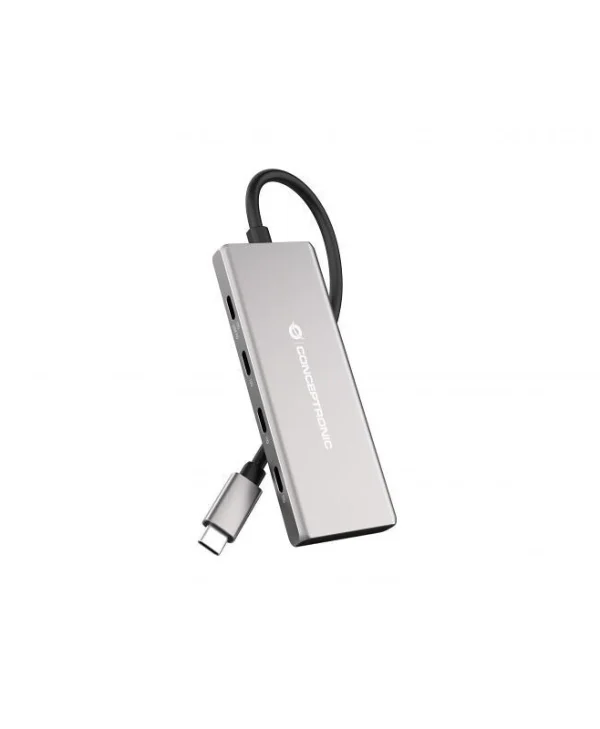 Conceptronic Hub 7 Θυρών USB 3.2 με σύνδεση USB-C Ασημί HUBBIES17G