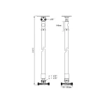 Vision AV Βάση Projector Οροφής TM-1200 με Μέγιστο Φορτίο 20kg Λευκή - Image 6