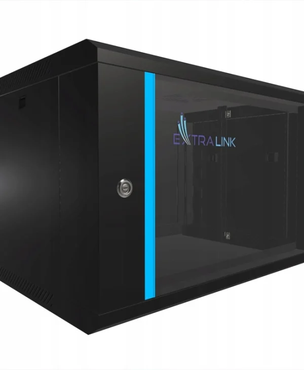 Extralink Επιτοίχια Καμπίνα Rack 6U Μαύρο EX.28785