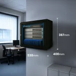Extralink Επιτοίχια Καμπίνα Rack 6U Μαύρο EX.28785 - Image 4