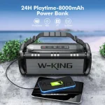 W-King D8 Ηχείο Bluetooth 50W με Διάρκεια Μπαταρίας έως 24 ώρες Μαύρο D8-BLK/S - Image 3