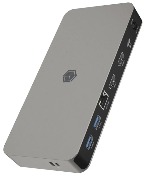 Icy Box IB-DK2880-C41 USB-C Docking Station με HDMI 4K PD Ethernet και σύνδεση 2 Οθονών Γκρι 61029