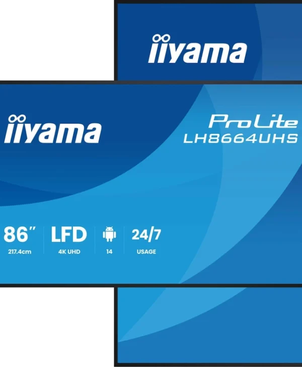 Iiyama LH8664UHS-B3AG Public Display LED IPS 4K UHD 85.6"