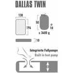 High Peak Dallas Twin Διπλό Υπόστρωμα Camping 194x138cm Πάχους 10cm Κίτρινο 41033 - Image 9
