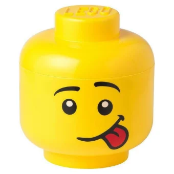 LEGO Παιδικό Κουτί Αποθήκευσης από Πλαστικό Head Κίτρινο 24x24x27cm 40320814