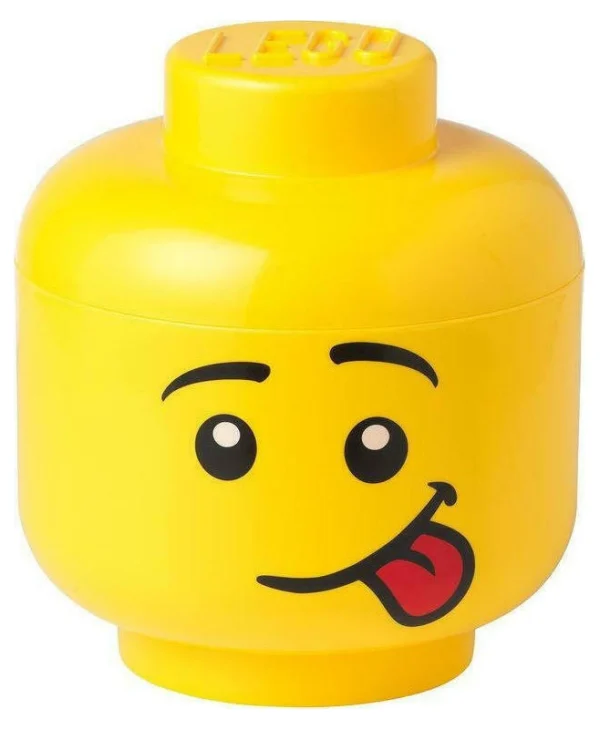 LEGO Παιδικό Κουτί Αποθήκευσης από Πλαστικό Head Κίτρινο 24x24x27cm 40320814