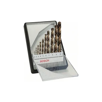 Bosch Robust Line Σετ 10 Τρυπάνια HSS με Κυλινδρικό Στέλεχος για Μέταλλο 2607019925