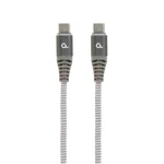 Cablexpert Braided USB 2.0 Cable USB-C male - USB-C 60W PD Γκρι 1.5m CC-USB2B-CMCM60-1.5M