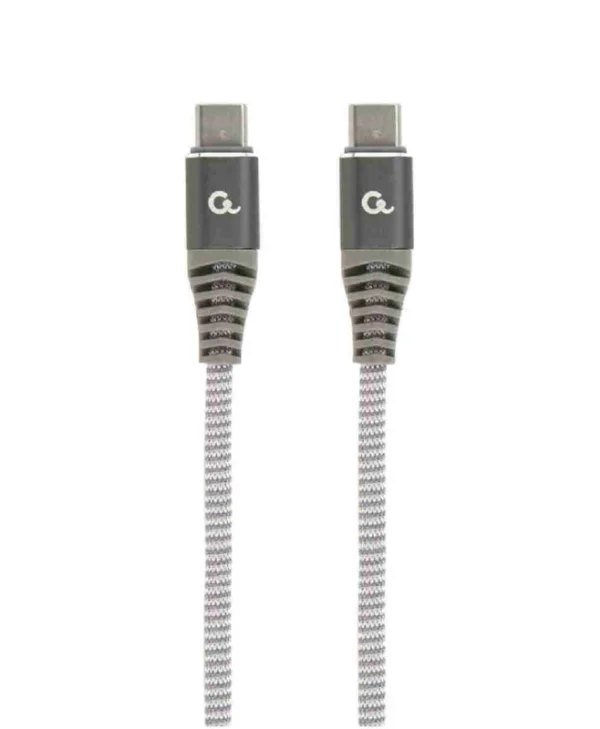 Cablexpert Braided USB 2.0 Cable USB-C male - USB-C 60W PD Γκρι 1.5m CC-USB2B-CMCM60-1.5M