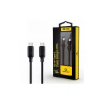 Cablexpert Braided USB 2.0 Cable USB-C male - USB-C 60W PD Μαύρο 1.5m CC-USB2-CMCM60-1.5M - Image 3