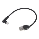 Cablexpert Angle (90°) / Braided USB 2.0 Cable USB-C male - USB-A Μαύρο 0.2m CC-USB2-AMCML-0.2M