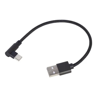 Cablexpert Angle (90°) / Braided USB 2.0 Cable USB-C male - USB-A Μαύρο 0.2m CC-USB2-AMCML-0.2M