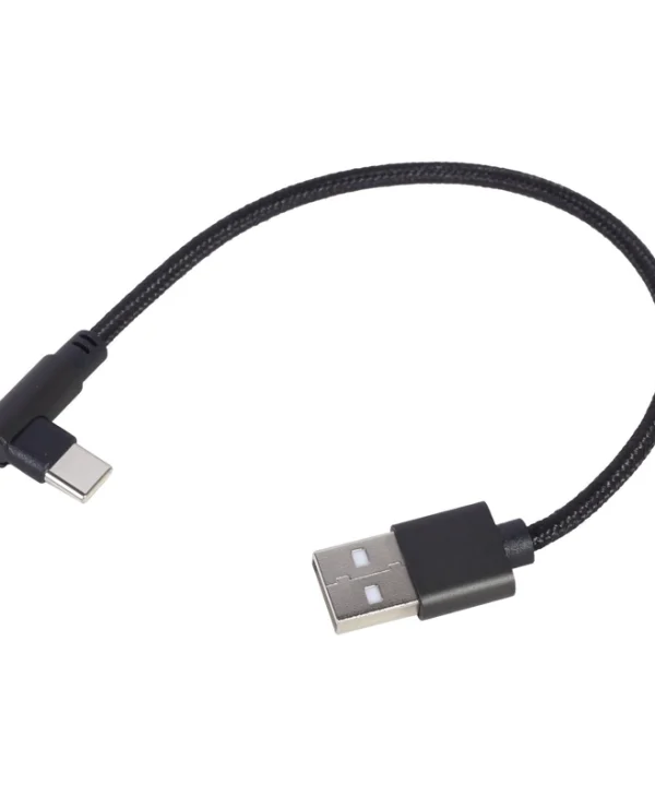 Cablexpert Angle (90°) / Braided USB 2.0 Cable USB-C male - USB-A Μαύρο 0.2m CC-USB2-AMCML-0.2M