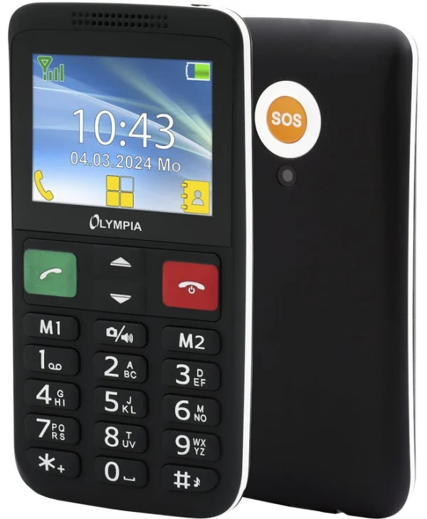 Olympia Lux Dual SIM Κινητό με Μεγάλα Κουμπιά Μαύρο 2229