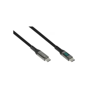 Good Connections Braided USB 2.0 Cable USB-C male - USB-C / USB-A 100W PD Μαύρο 1m 2213-D010S