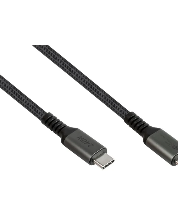 Digitus USB 2.0 Cable USB-C male - USB-C 240W PD Γκρι 1m GM-426146 2240-CCT010A