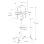Techly ICA-TR228 Βάση Τηλεόρασης Δαπέδου έως 70" και 40kg 8275255 - Image 3