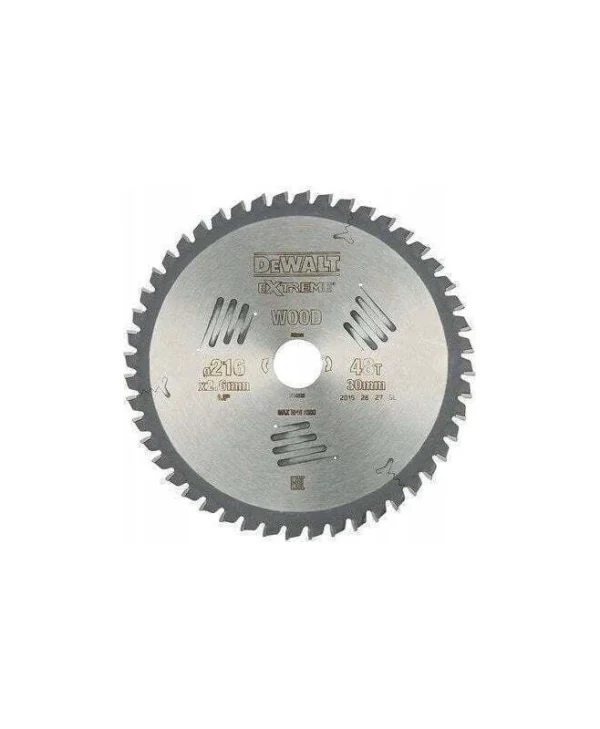 DEWALT Blade Δίσκος Κοπής Ξύλου με 48 Δόντια 216mm BD-DT4320