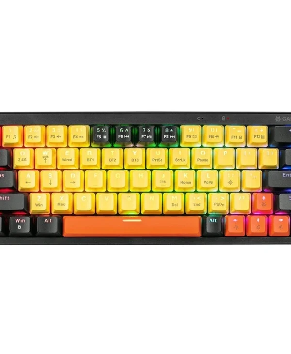 Tracer Gamezone EVO2 Gaming Μηχανικό Πληκτρολόγιο 65% με Custom διακόπτες και RGB φωτισμό (Αγγλικό US) Κίτρινο TRAKLA47302