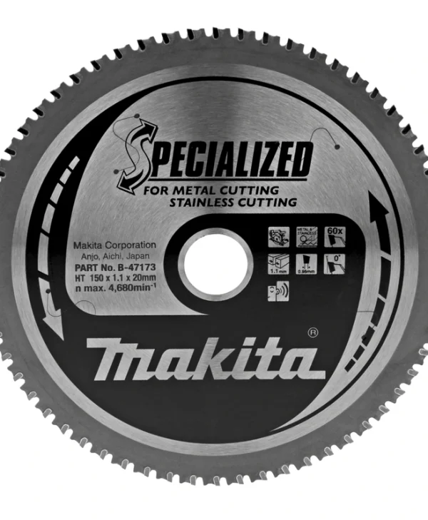 Makita Δίσκος Κοπής Μετάλλου με 60 Δόντια 20mm B-47173